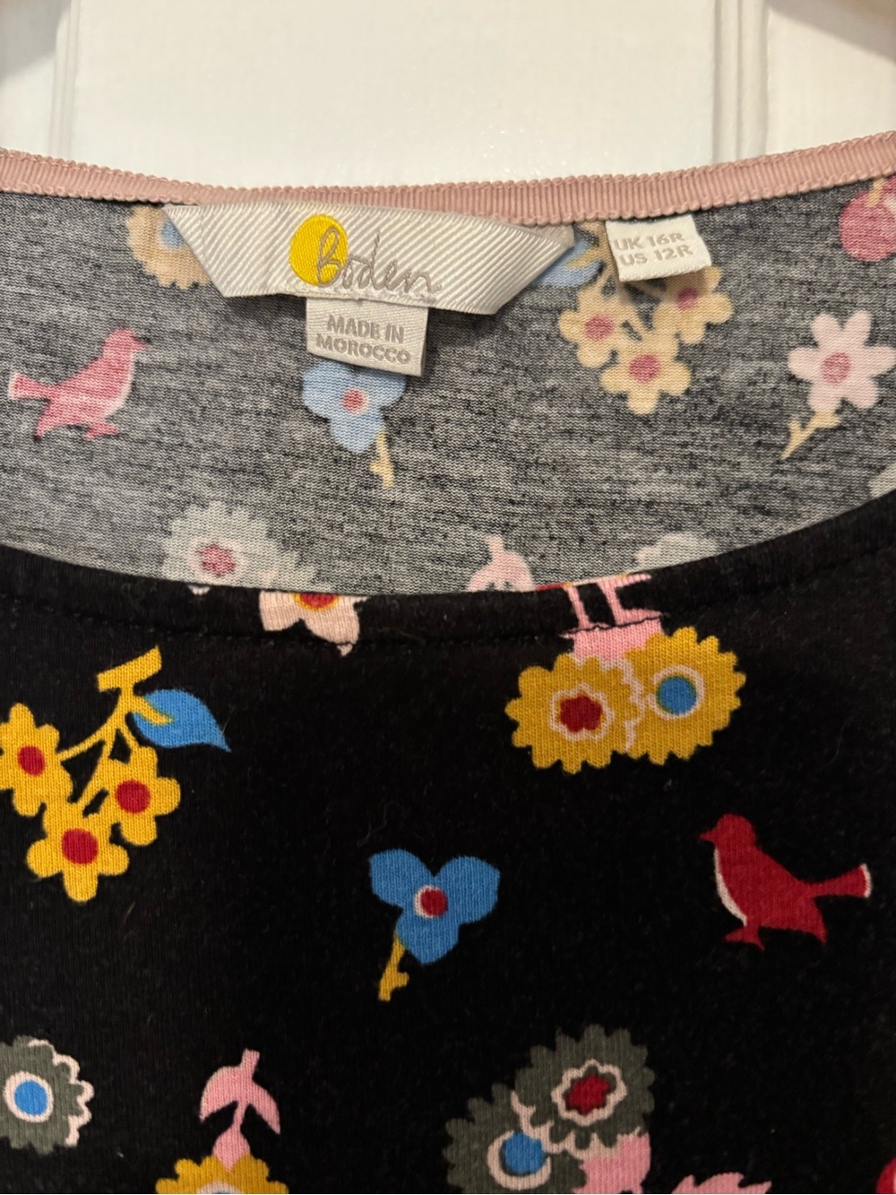 Boden midi Dress with cute pattern 🍒🌸🐦‍⬛ - Picture 3 of 3